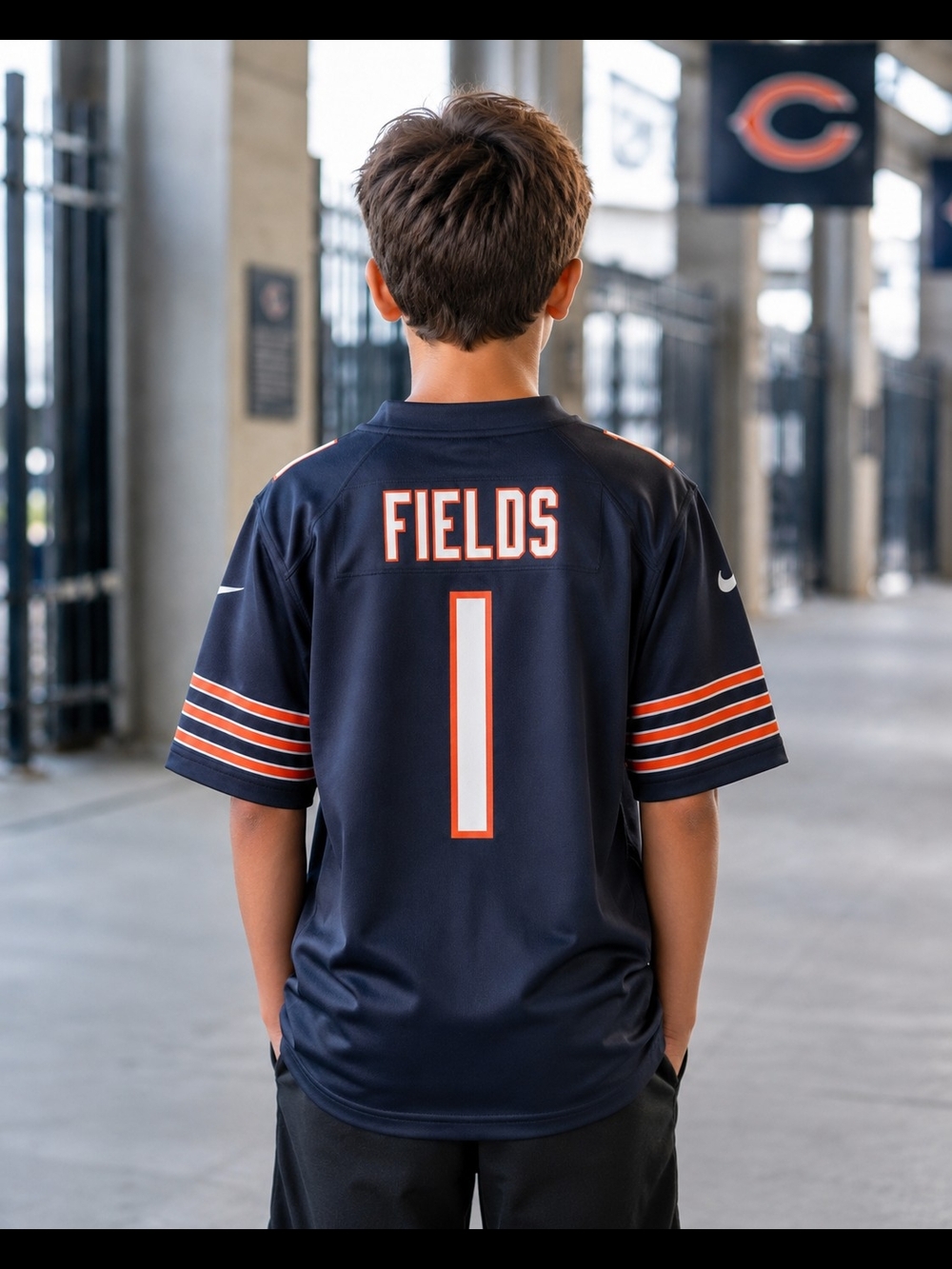 Nike Justin Fields #1 Chicago Bears Youth L 14/16 NFL Jersey NWT